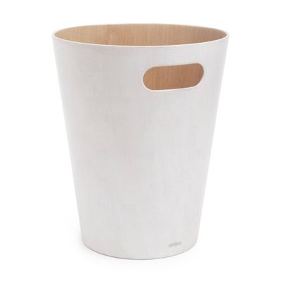 Umbra 2gal Woodrow Indoor Trash Can : Small Bathroom & Bedroom Garbage Can, Plywood, Open Top, Spot Clean