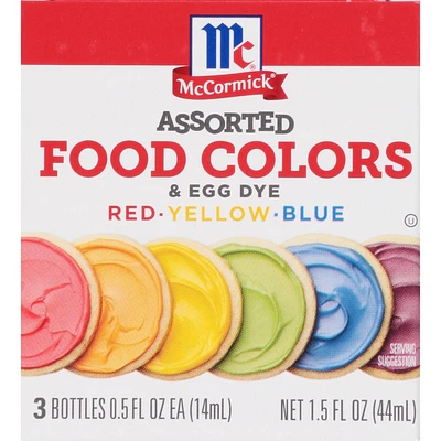 McCormick Assorted Food Colors and Egg Dye - 1.5 fl oz