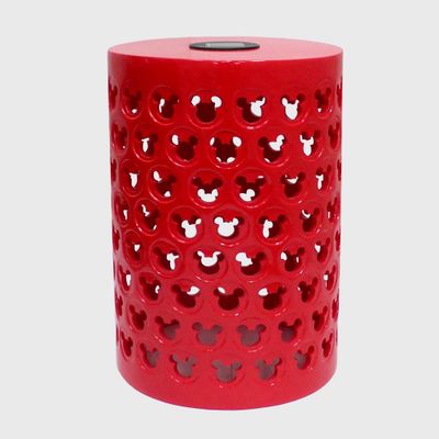 Disney 17 Mickey Mouse Solar Power Ceramic Garden Stool Red