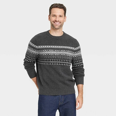 Men Fair Ile Crewneck Pullover Sweater