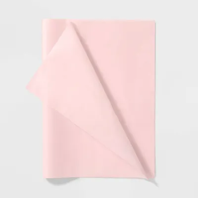 8ct Pegged Tissue Papers Blush Pink - Spritz: Gift Bag Accessories for Baby Girl, Easter, All Occasions