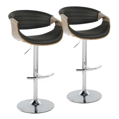 Set of 2 Symphony Adjustable Barstools - LumiSource: -Century