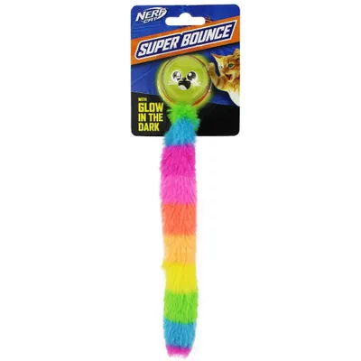 Nerf Cat 1.5 Glow Super Bounce Ball with Rainbow Tail Cat Toy