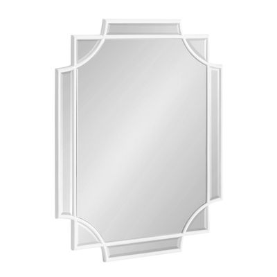 18 x 24 Minuette Scallop Wall Mirror White - Kate & Laurel All Things Decor