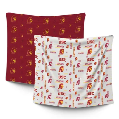 NCAA USC Trojans Home & Away Baby Blanket - 2pk