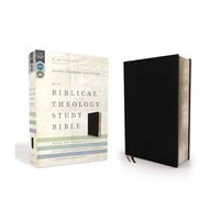 NIV, Biblical Theology Study Bible, Bonded Leather, Black, Comfort Print - by Zondervan (Leather Bound)