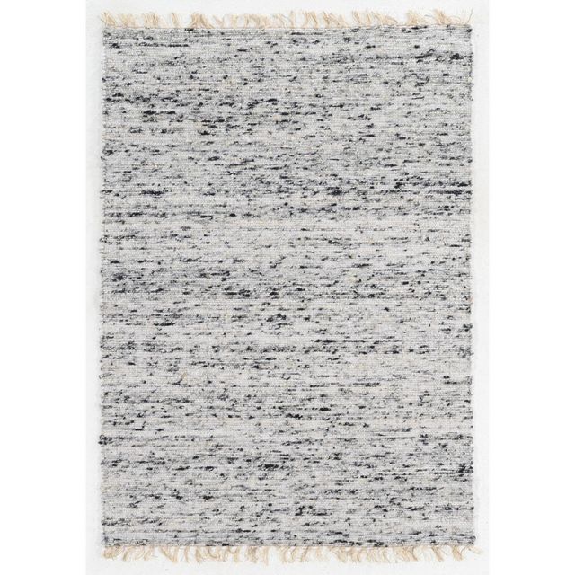 710x104 Verginia Berber Reversible Flatweave Wool Area Rug - Linon: Handmade, Indoor, Solid Pattern