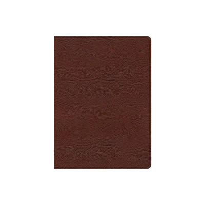 KJV Study Bible, Large Print Edition, Brown Bonded Leather - by Holman Bible Publishers (Leather Bound)