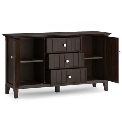 Bissell Sideboard Buffet Natural - WyndenHall: Wine Storage, Adjustable Shelves, Pine & Plywood