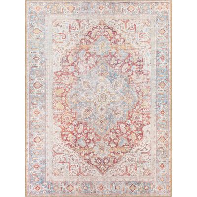 Alanya Traditional Machine Washable Rug Cream