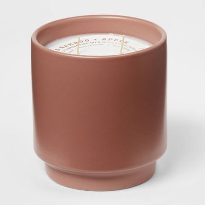 14oz Matte Ceramic Candle Red Bamboo & Apple Red - Project 62