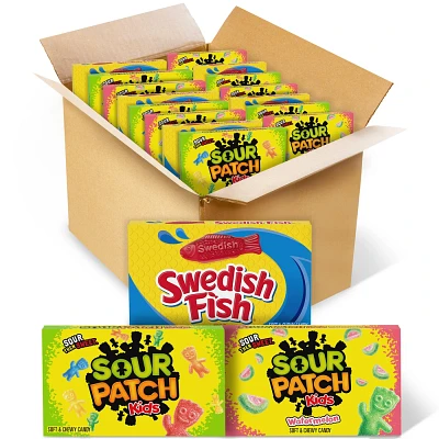 Sour Patch Kids and Swedish Fish Soft & Chewy Candy Variety Pack - 50.5oz/15ct