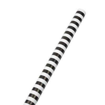 JAM Paper & Envelope 2ct Striped Gift Wrap Rolls Black/White: Multi-Stripe Paper for All Occasions, 30 Length