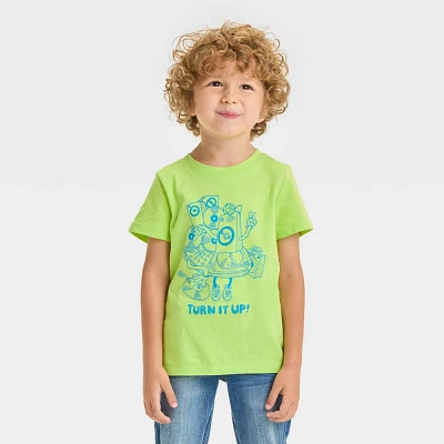 Toddler Boys Short Sleeve Turn It Up Graphic T-Shirt