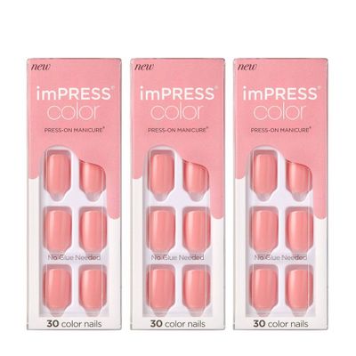 Kiss Impress Press-on Manicure Petite Fake Nails - Timeless Day - 3pk -  90ct : Target