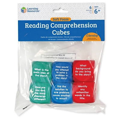 Learning Resources Reading Comprehension Cubes Set of 6 Kids Ages 6plus Teacher and Classroom Supplies: Educational Focus Reading, 1st Grade