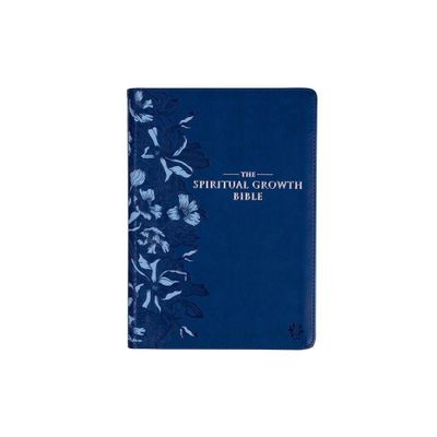 The Spiritual Growth Bible, Study Bible, NLT - New Living Translation Holy Bible, Faux Leather, Navy - (Leather Bound)