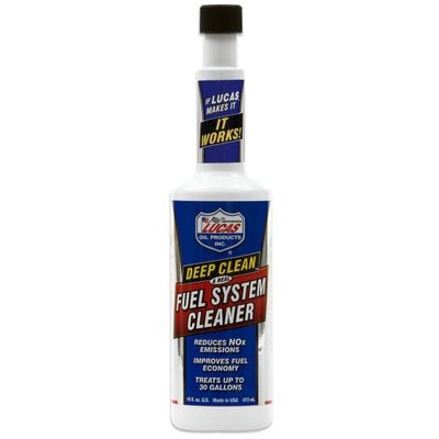 Lucas Oil 16oz Deep Clean Fuel System Cleaner: Gas Cleaner & Emissions Additive for Motor Oil & Automotive Fluids