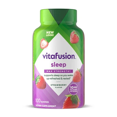 Vitafusion Max Strength Melatonin Gummies for Sleep Support - 100ct