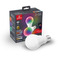 Smart 2pk 60W Equivalent LED Wi-Fi Enabled Voice Activated A19 E26 Frosted Light Bulb