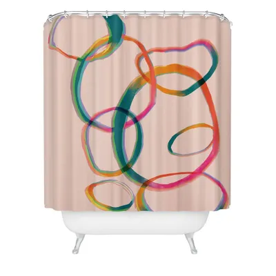 Thirty One Illustrations Love and Aberration Shower Curtain Pink - Deny Designs