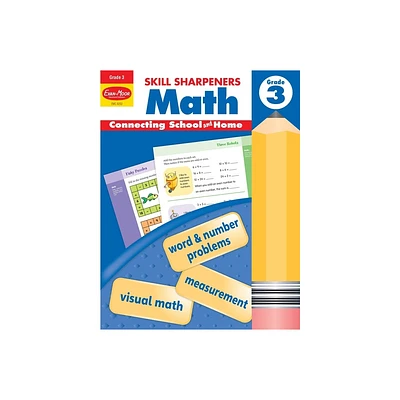 Skill Sharpeners: Math, Grade 3 Workbook - by Evan-Moor Educational Publishers (Paperback)