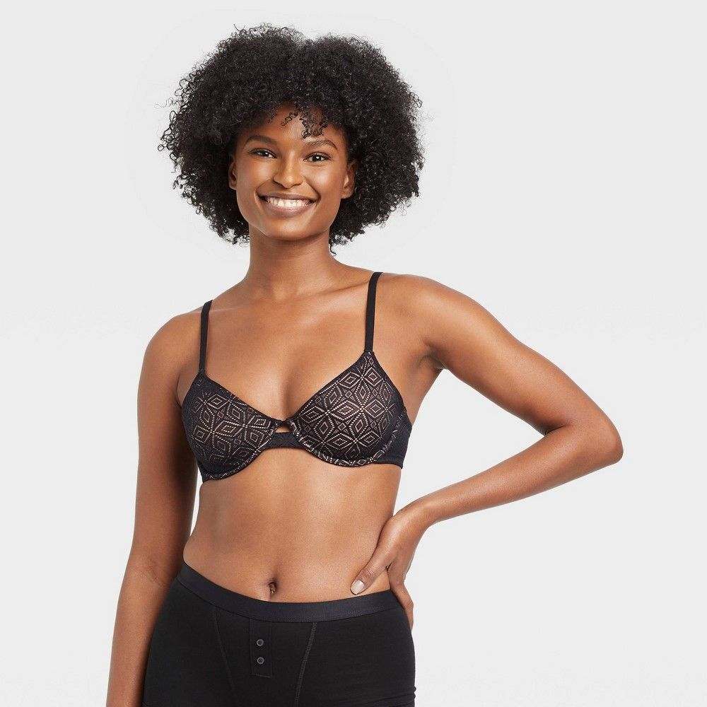 Loving Moments Molded Underwire Nursing Bra with All Over Lace