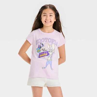 Girl Zootopia Short Sleeve Graphic T-Shirt