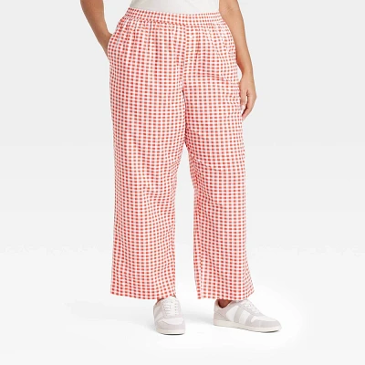 Womens Gingham Graphic Boxer Pants