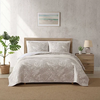 Tommy Bahama Jungle Toile Quilt Set Beige