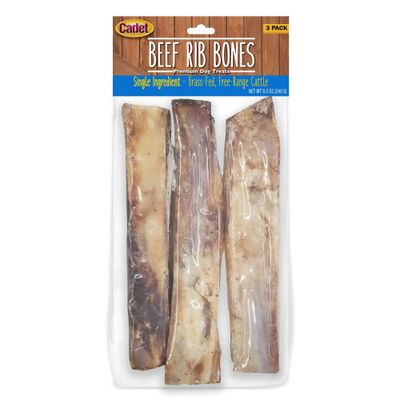 Cadet Beef Rib Bones Jerky Dog Treats - 3pk/8.5oz