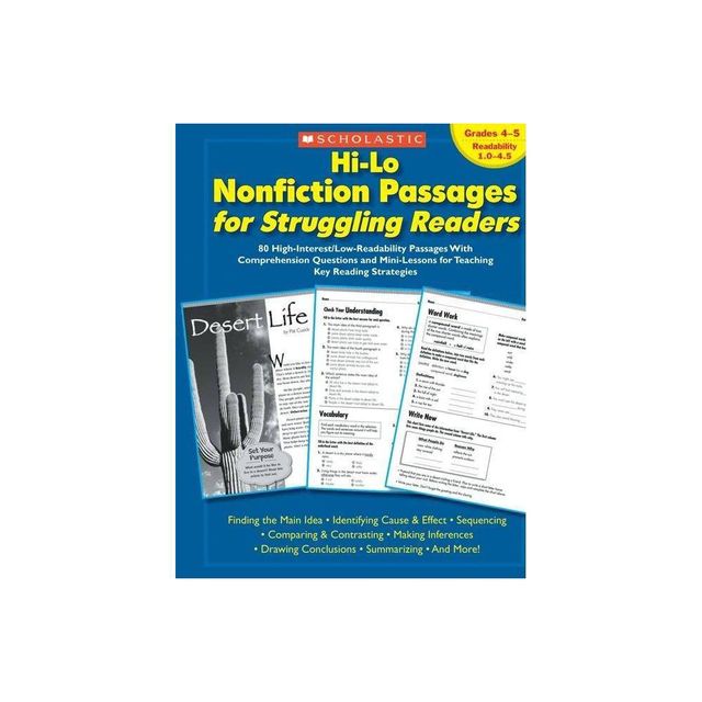 Hi-Lo Nonfiction Passages for Struggling Readers: Grades 4-5 - by Scholastic Teaching Resources & Scholastic (Paperback)