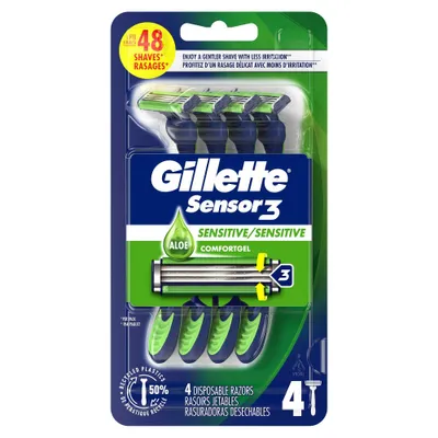 Gillette Sensor3 Sensitive Mens Disposable Razors