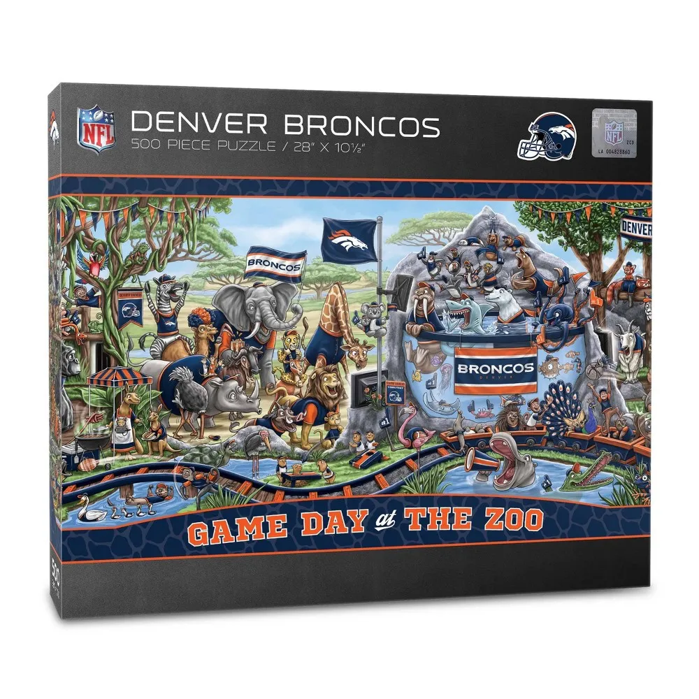 Denver Broncos NFL Denver Broncos Game Day at the Zoo 500pc Puzzle | The  Market Place