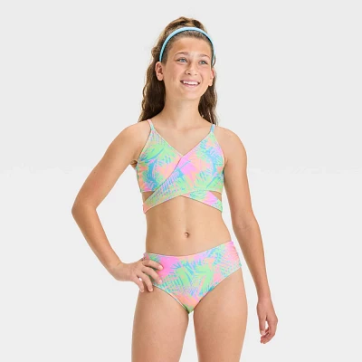 Girls Visit The Eastside Leaf Printed Bikini Set