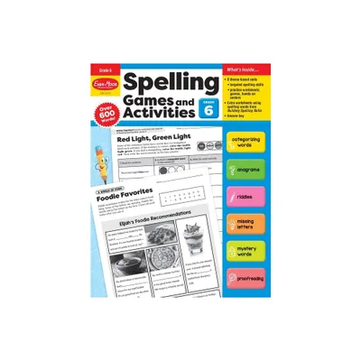 Spelling Games and Activities, Grade 6 Teacher Resource - by Evan-Moor Educational Publishers (Paperback)