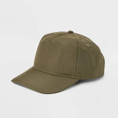 Men Nylon 5 Panel Baeball Hat - Goodfellow & Co Olive