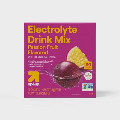 Hydration with Electrolytes Drink Mix - Passion Fruit - 16.9oz/30ct - up&up