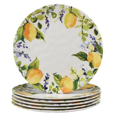 Set of 6 Lemon Zest Dinner Plates - Certified International