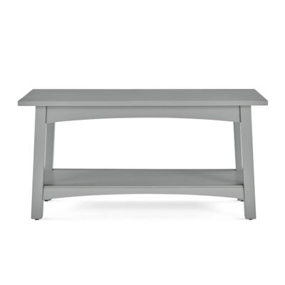 36 Craftsbury Entryway Bench Gray - Alaterre Furniture: Pine Frame, Storage Shelf, Unupholstered