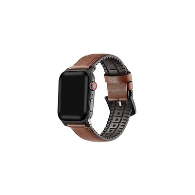 Posh Tech Onyx Genuine Leather Band for Apple Watch - Brown