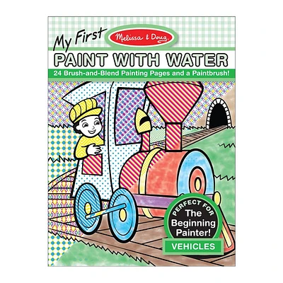 Melissa & Doug 24 Page My First Paint with Water Coloring Book - Vehicles