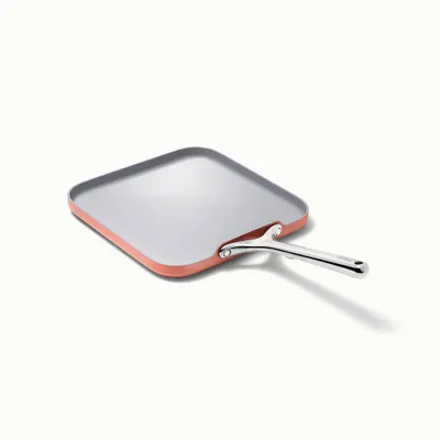 Caraway Home 11.02 Nonstick Square Flat Griddle Fry Pan Perracotta