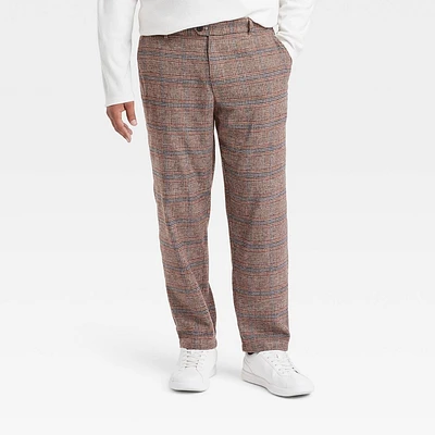 Houston White Adult Relaxed Plaid Trousers