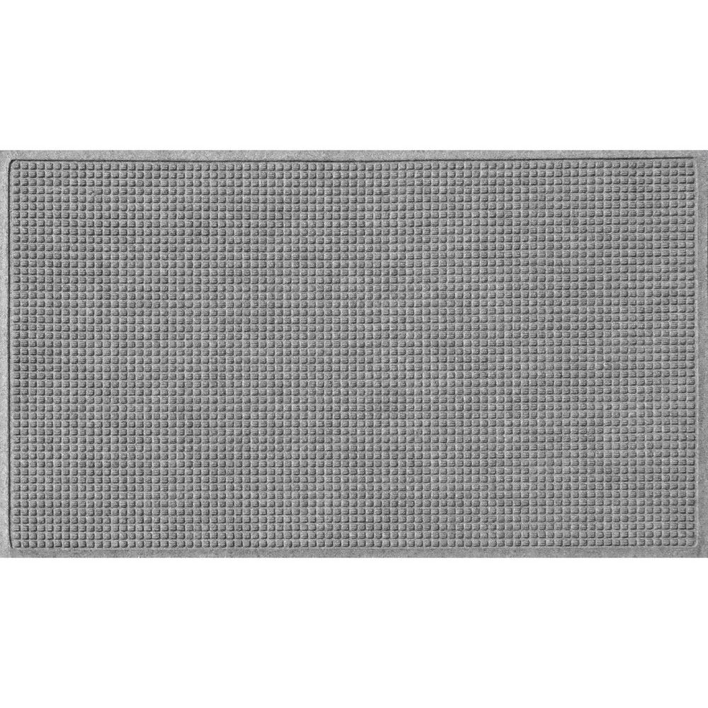 Bungalow Flooring 3x5 WaterHog Squares Indoor/Outdoor Doormat Heather Gray