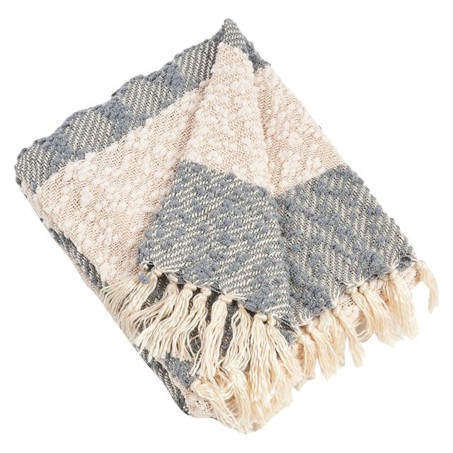 50x60 Nubby Design Striped Throw Blanket