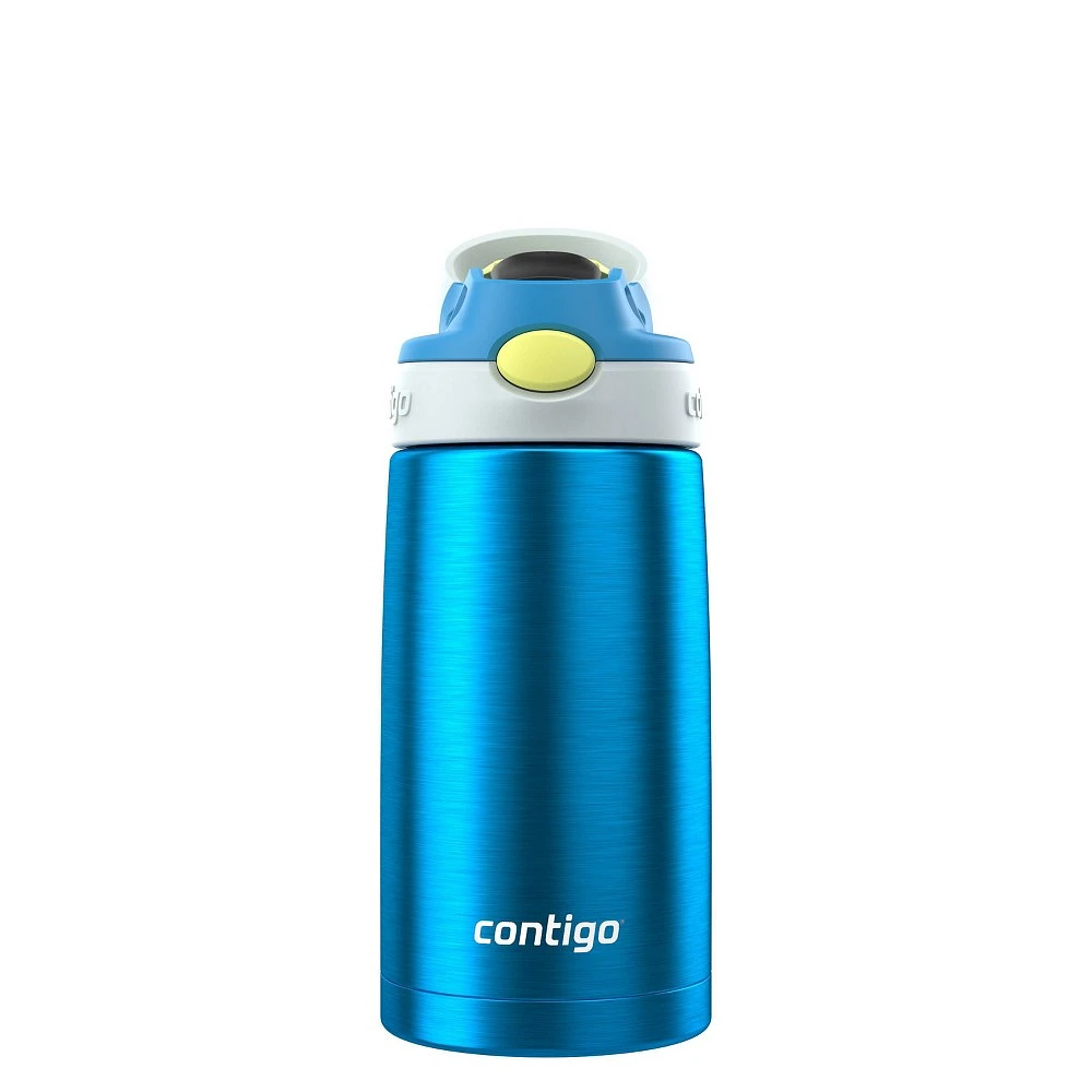 Contigo Kids 13oz Stainless Steel Painted Blue Poppy Water Bottle Glacier