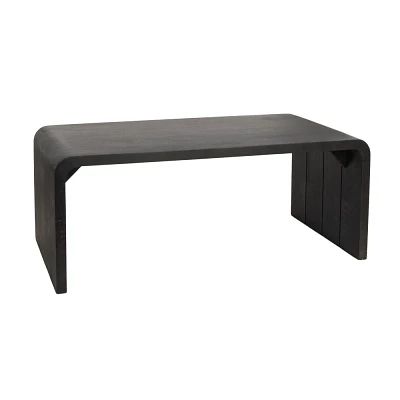 Storied Home Waterfall Edge Coffee Table Black