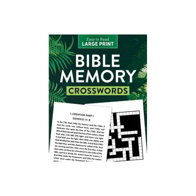 Bible Memory Crosswords Large Print - by Compiled by Barbour Staff (Paperback)