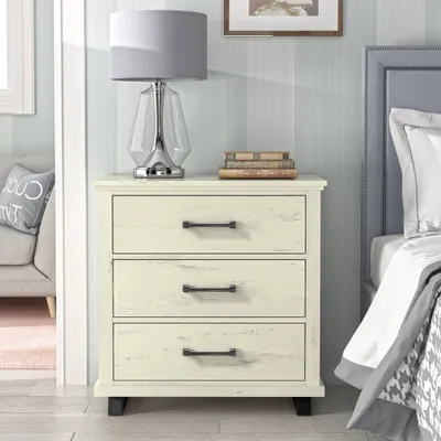 32 Nightstand Saw Cut Off-White - Festivo